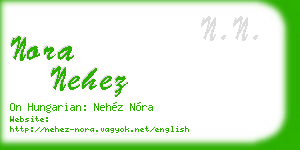 nora nehez business card